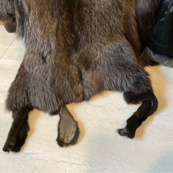 Christine Vogdt Cut Fur Coat Mink Brown/black Vintage Women’s - Picture 3 of 11